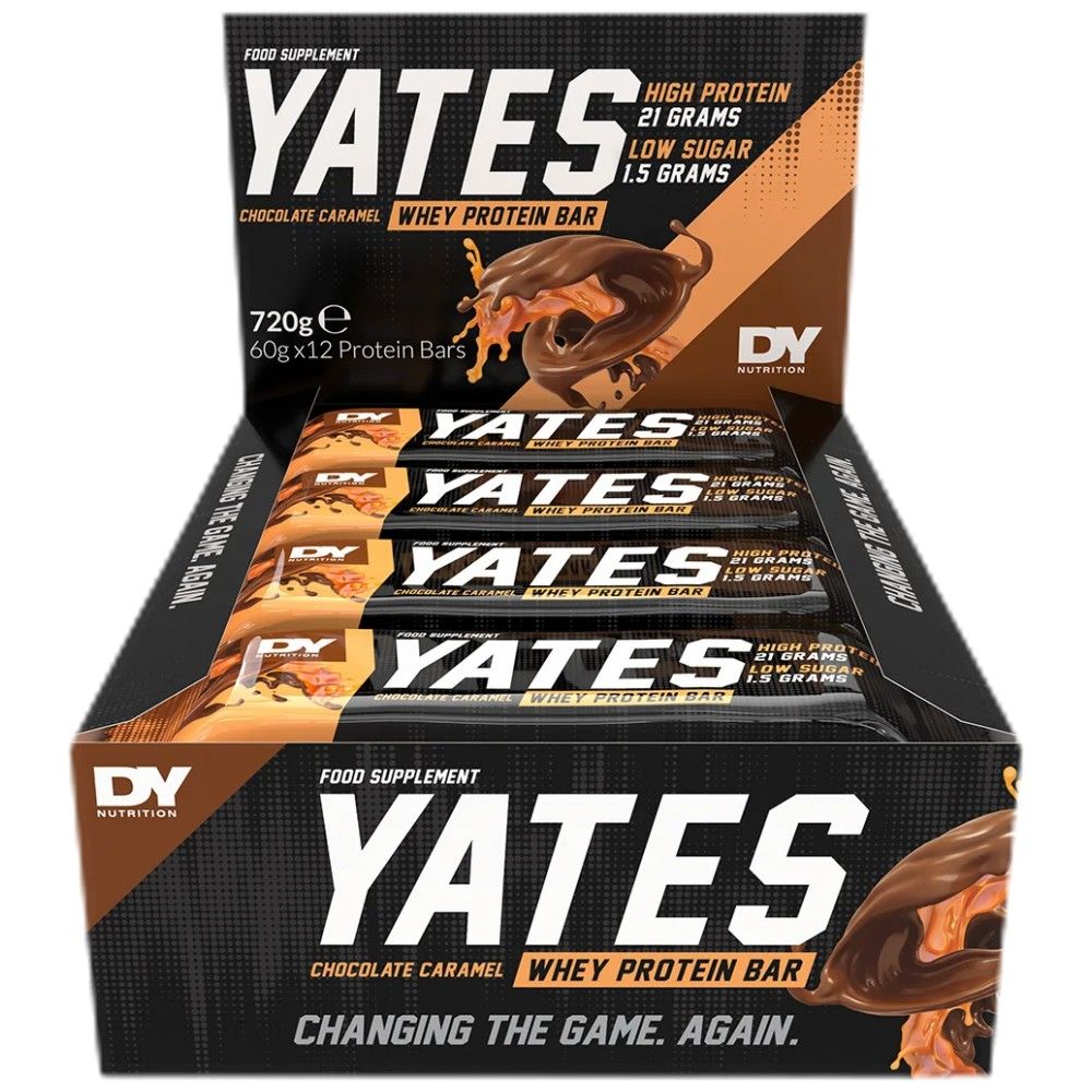 Baton proteic din zer Yates | Fara zahar - 12 x 60 grame