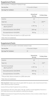 DHA 100 mg pentru copii masticabili - 60 tablete masticabile