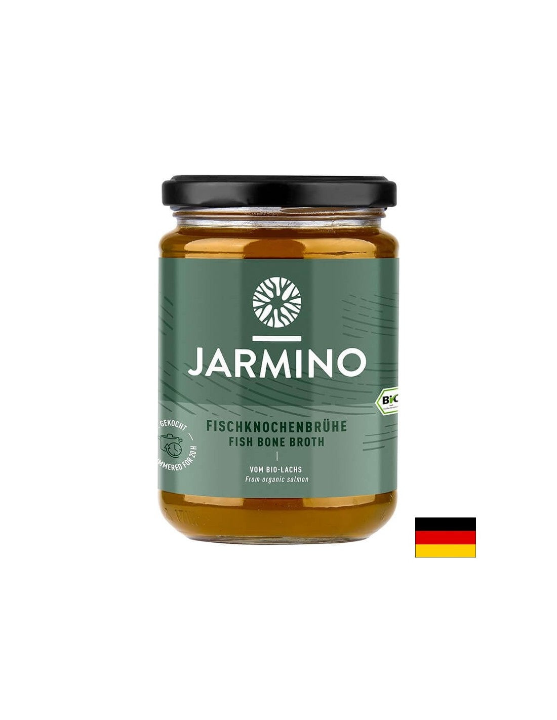 Supă de oase de pește BIO - (Cu condimente, legume și sare grunjoasă), 350 ml