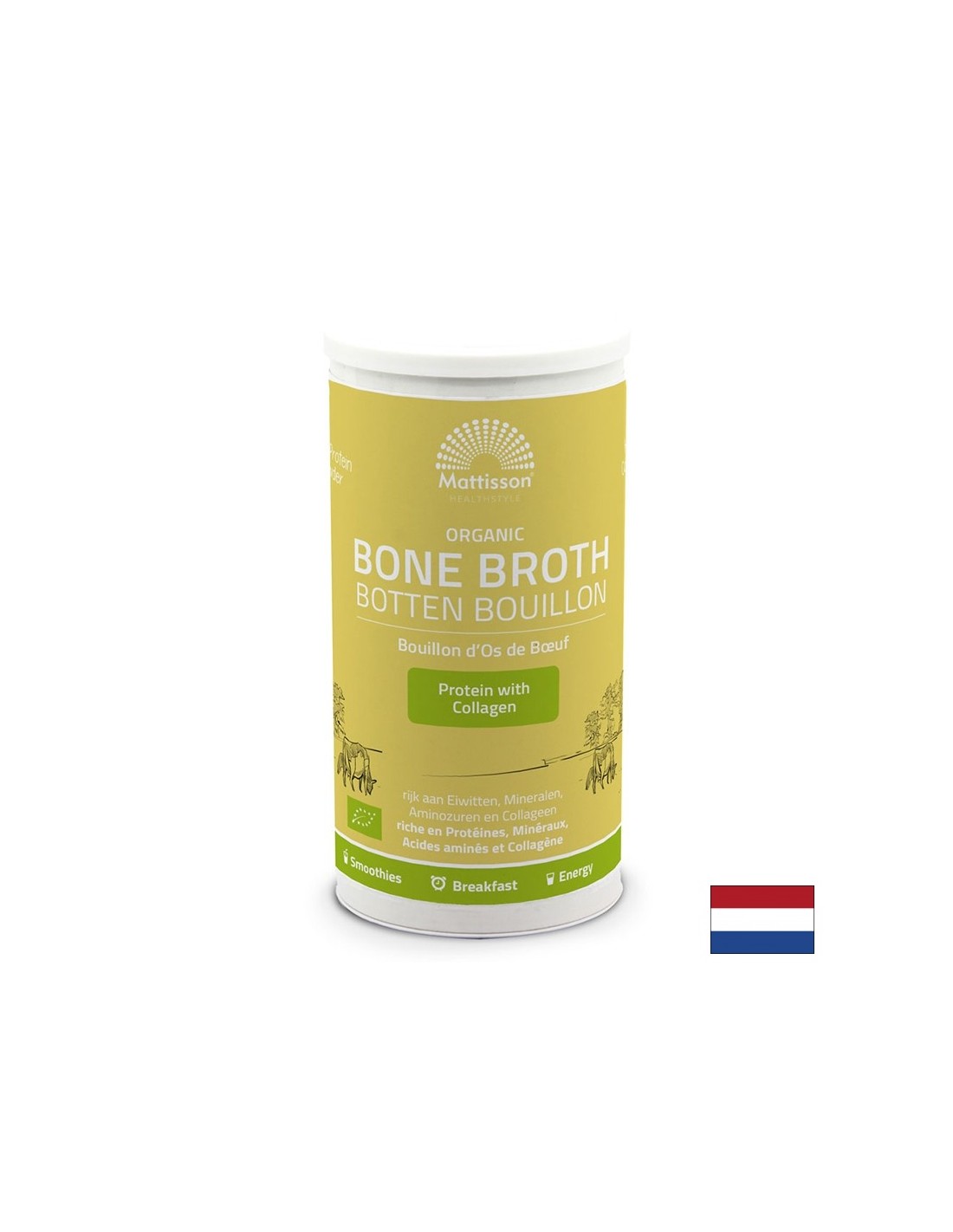 Articulații sănătoase și piele frumoasă - Bulion de oase de vită BIO, 180 g, pudră