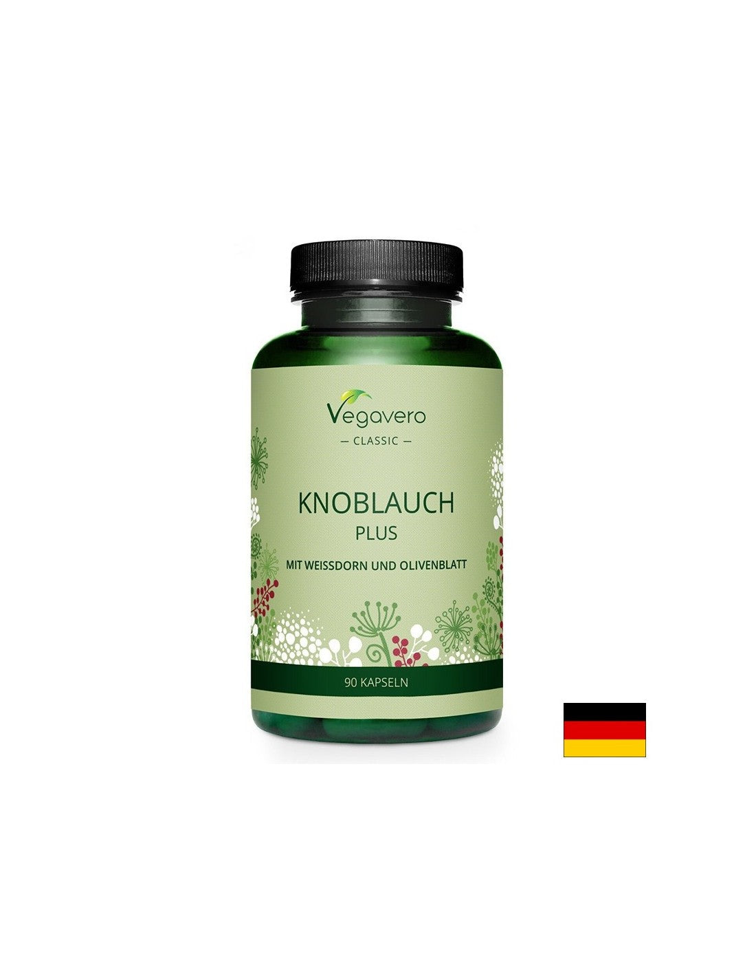 Inimă sănătoasă - Usturoi negru + păducel și frunze de măslin, 90 capsule 5,5x8h