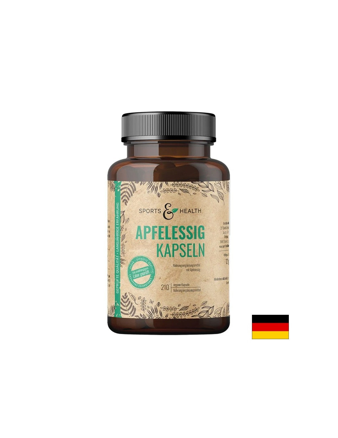 Scăderea sănătoasă a greutății - Oțet de mere, 500 mg x 210 capsule