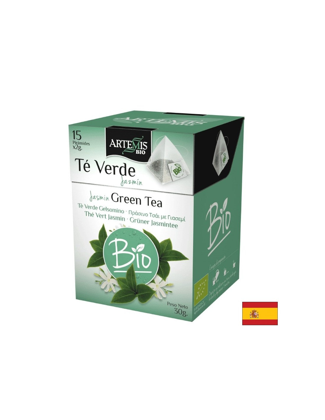 Ceai verde cu iasomie Bio, 15 pungi filtrante