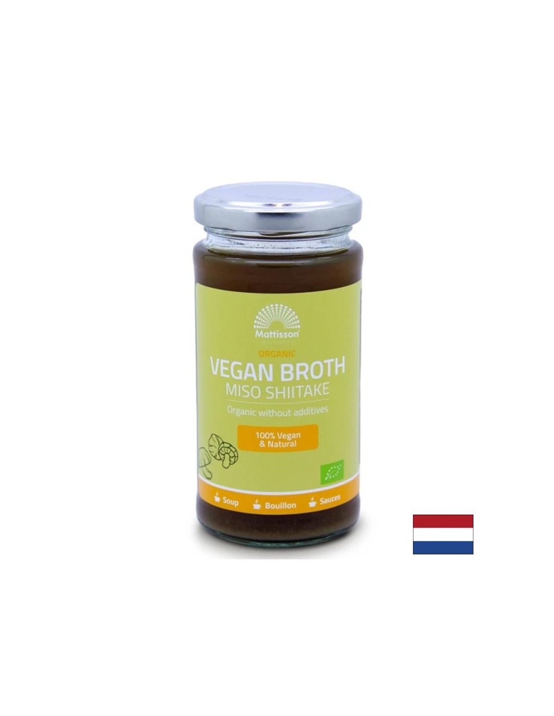 Supă de legume probiotică cu ciuperci Miso și Shiitake BIO - (+ ierburi și condimente), 240 ml