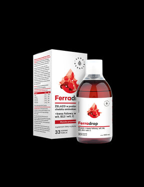 Iron + folic acid with vitamins C, B6, B12, 500 ml Aura Herbals - Nutra Best Europe