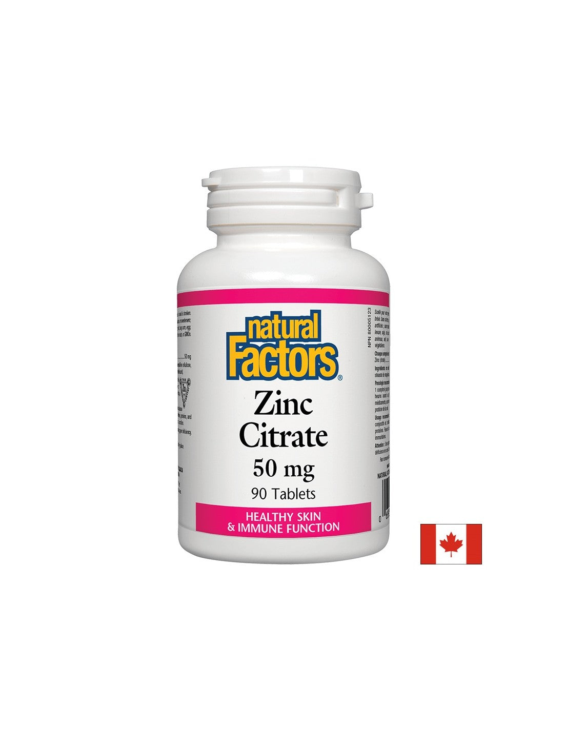 Citrat de Zinc / Zinc (citrat) 50 mg x 90 tablete Natural Factors