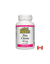 Citrat de Zinc / Zinc (citrat) 50 mg x 90 tablete Natural Factors