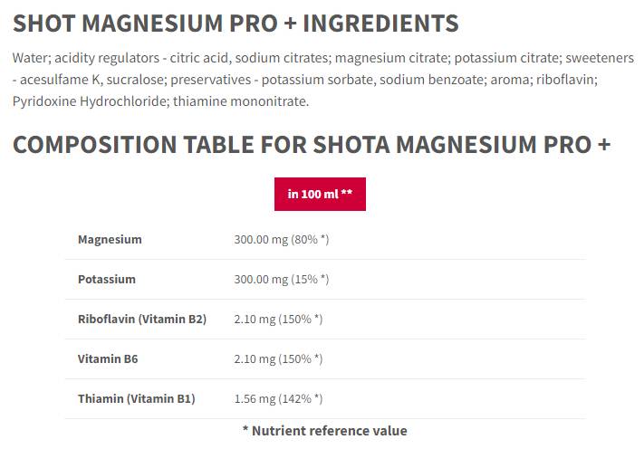 Magnesium Pro+ Endurance | cu Potasiu &amp; Vitamina B1, B2, B6 - 12 x 100 ml